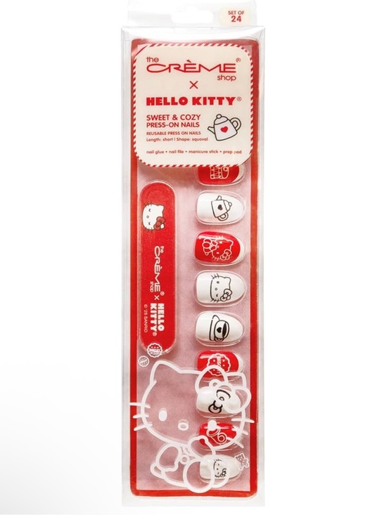 The Creme Shop Other - Hello Kitty x The Crème Shop Sweet & Cozy Full Set of 24 Reusable Press On Nails